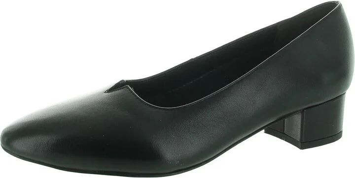 Womens Solid Leather Pumps