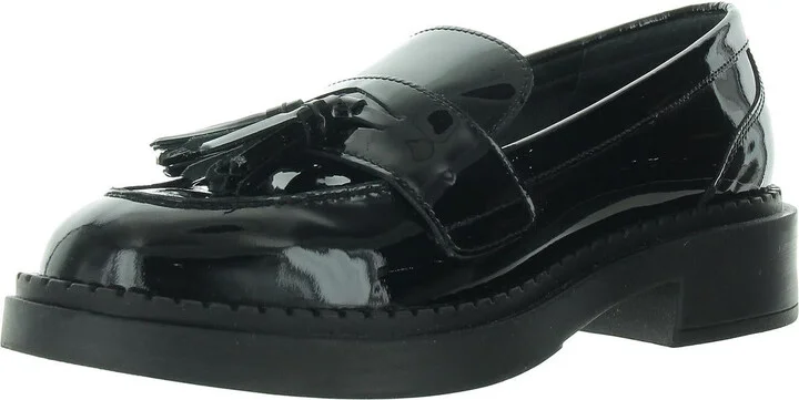 Womens Solid Loafer Heels