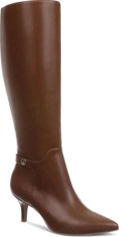Womens Solid Man Made Knee-High Boots