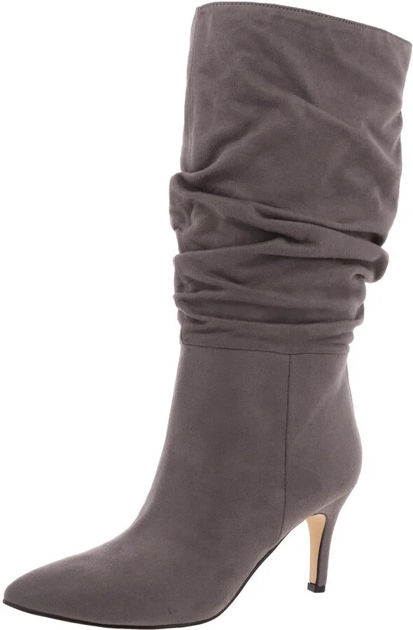 Womens Solid Man Made Mid-Calf Boots