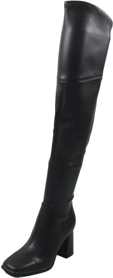 Womens Solid Man Made Over-The-Knee Boots
