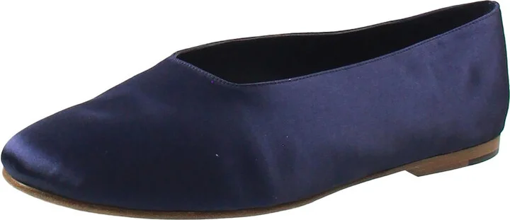 Womens Solid Satin Ballet Flats