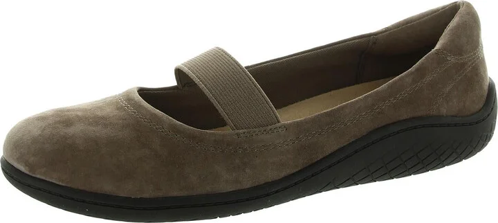 Womens Solid Suede Ballet Flats