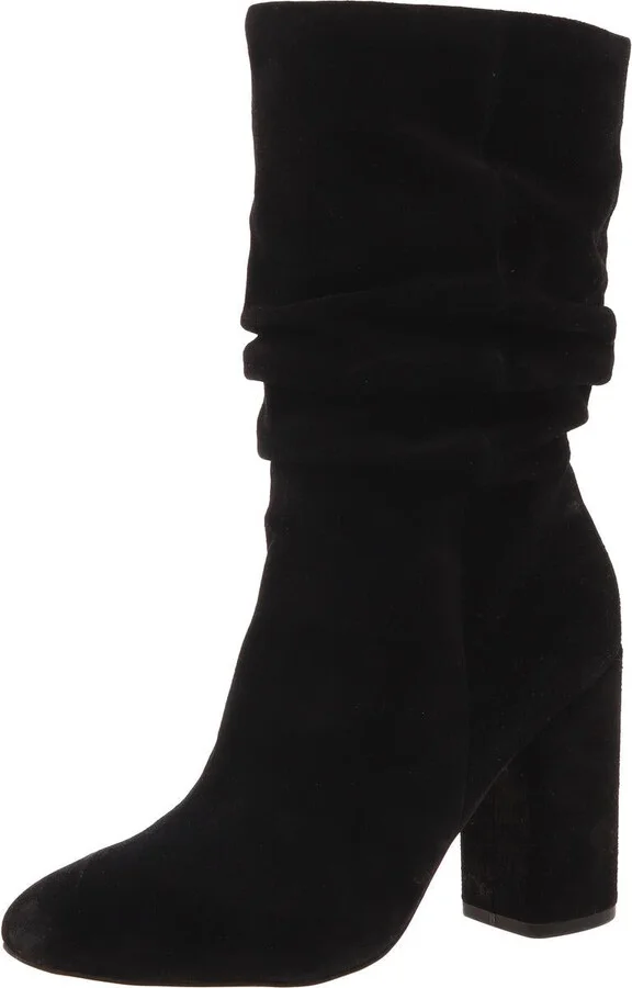 Womens Solid Suede Mid-Calf Boots