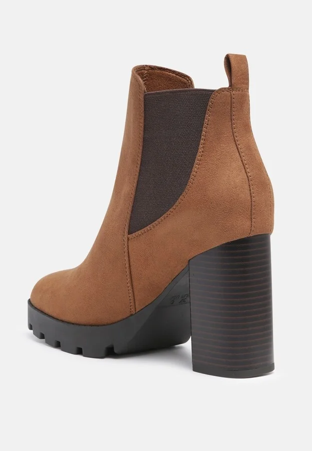 Womens sonia block heeled boots - Image 4