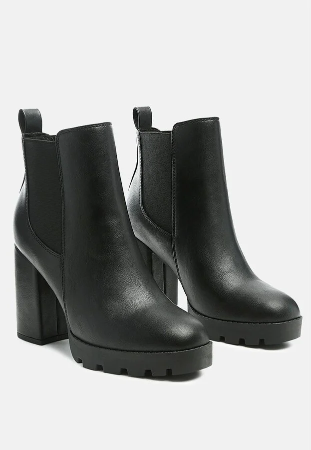 Womens sonia block heeled boots - Image 5