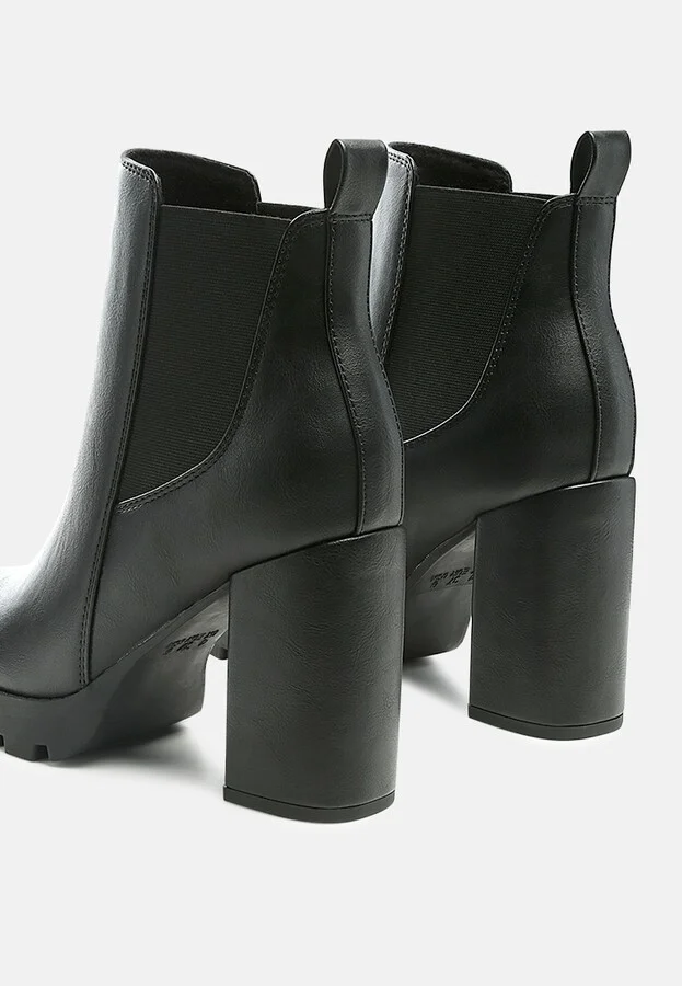Womens sonia block heeled boots - Image 7