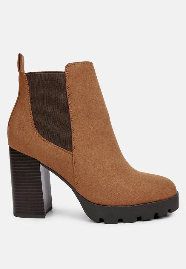 Womens sonia block heeled boots