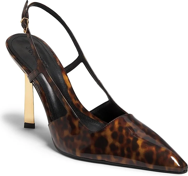Women's Sophia 100MM Printed Patent Leather Pumps - Leopard - Size 6.5 - Image 2