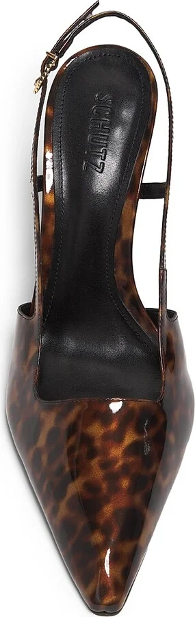 Women's Sophia 100MM Printed Patent Leather Pumps - Leopard - Size 6.5 - Image 4