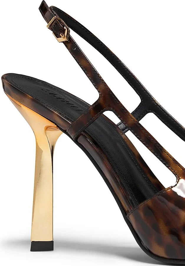 Women's Sophia 100MM Printed Patent Leather Pumps - Leopard - Size 6.5 - Image 6