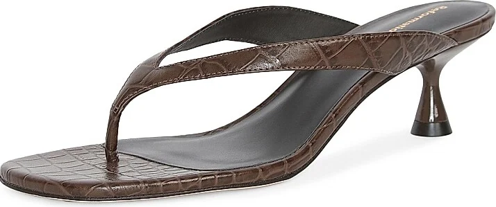 Women's Sophie 50MM Leather Heeled Sandals - Brown - Size 5.5 - Image 2