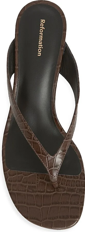 Women's Sophie 50MM Leather Heeled Sandals - Brown - Size 5.5 - Image 3