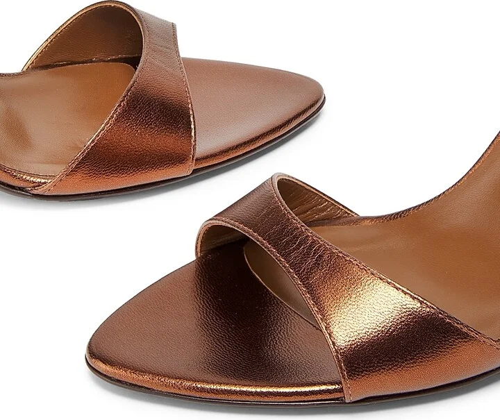 Women's Sophie 90MM Metallic Leather Slingback Sandals - Gold - Size 5 - Image 11