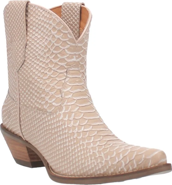 Women's Sorta Sweet Genuine Leather Bootie In Sand