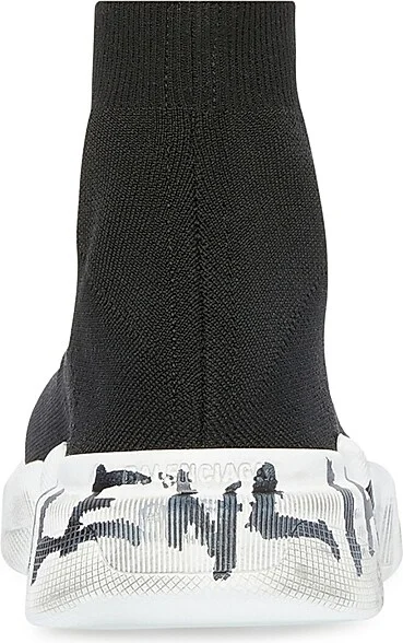 Women's Speed 2.0 Graffiti Recycled Knit Sneakers - Black White Grey - Size 8 - Image 5