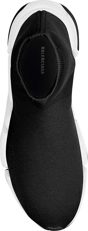 Women's Speed 2.0 Recycled Knit Sneakers With Bicolor Sole - Black White - Size 5 - Image 5