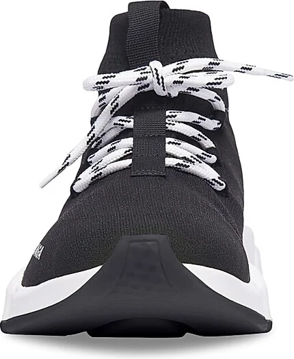 Women's Speed Lace-up Sneakers - Black White - Size 7 - Image 2