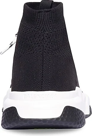 Women's Speed Lace-up Sneakers - Black White - Size 7 - Image 3