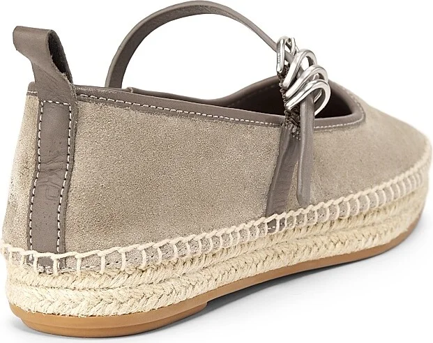 Women's Spire Leather Mary Jane Espadrilles - Warm Stone Suede - Size 5 - Image 3