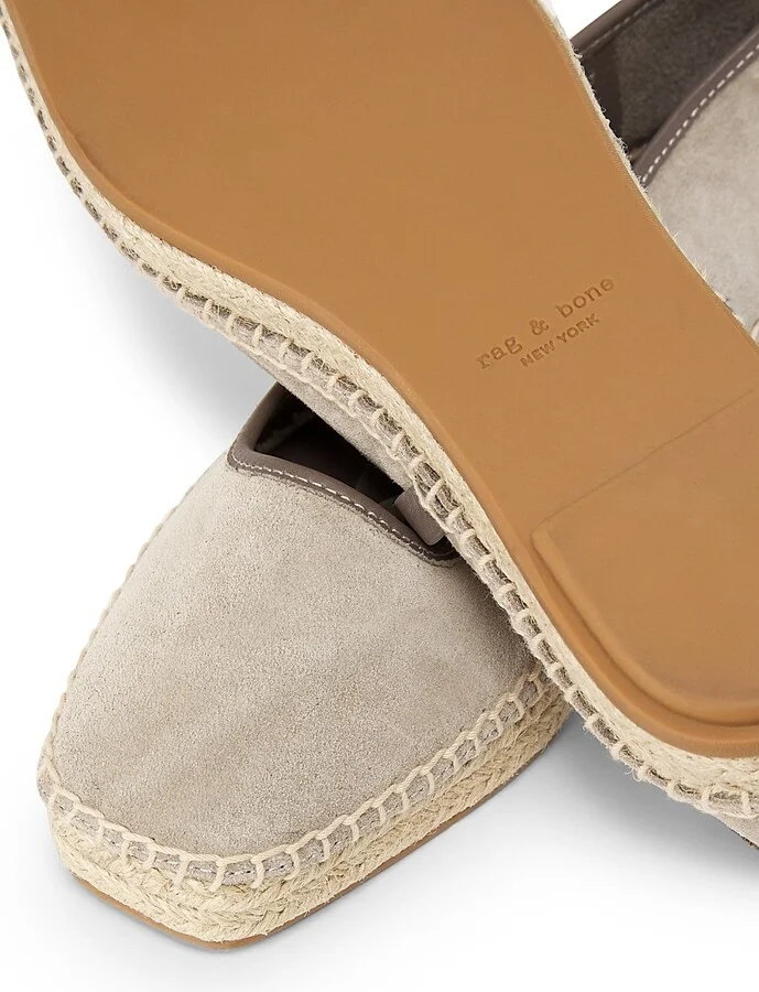 Women's Spire Leather Mary Jane Espadrilles - Warm Stone Suede - Size 5 - Image 6