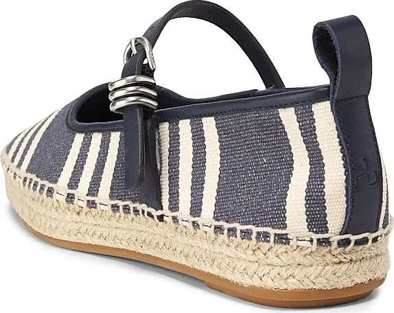 Women's Spire Striped Mary Jane Espadrilles - Natural Navy - Size 8 - Image 3