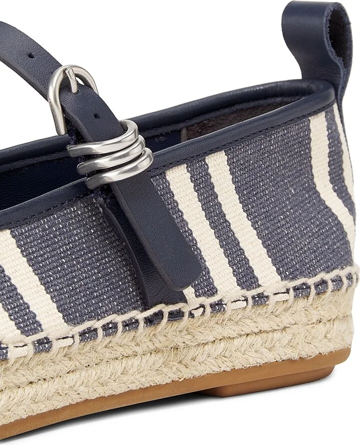 Women's Spire Striped Mary Jane Espadrilles - Natural Navy - Size 8 - Image 5