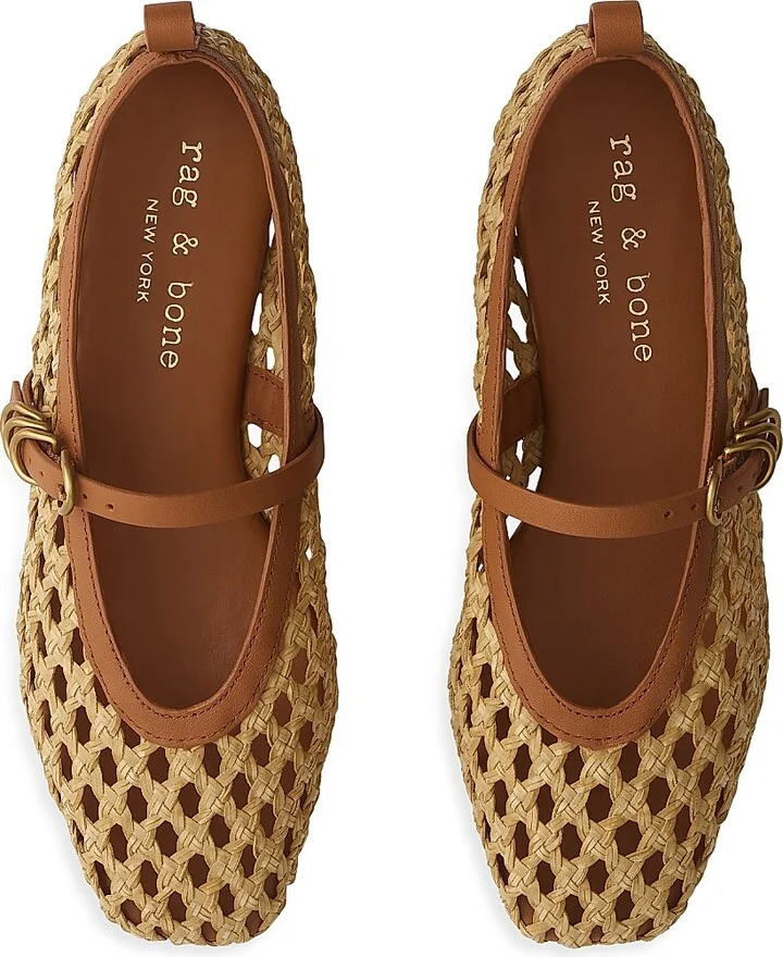 Women's Spire Woven Mary Janes - Natural - Size 6.5 - Image 3