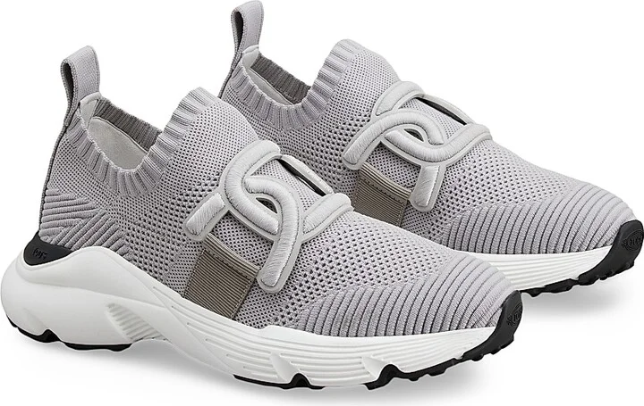 Women's Sport. Run Logo-Accented Knit Slip-On Sneakers - Grigio Perla - Size 6 - Image 2