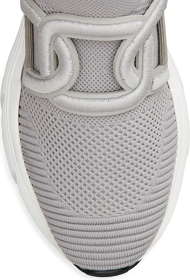 Women's Sport. Run Logo-Accented Knit Slip-On Sneakers - Grigio Perla - Size 6 - Image 4