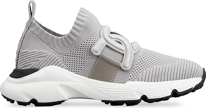 Women's Sport. Run Logo-Accented Knit Slip-On Sneakers - Grigio Perla - Size 6