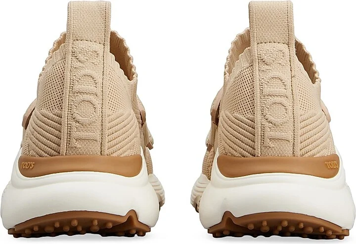 Women's Sport. Run Logo-Accented Knit Slip-On Sneakers - Light Camel - Size 7 - Image 3