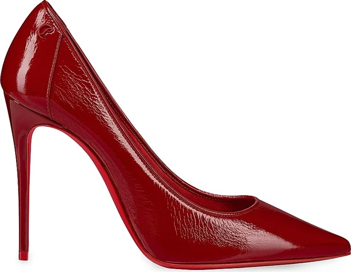 Women's Sporty Kate 100MM Patent Leather Pumps - Loubi - Size 8