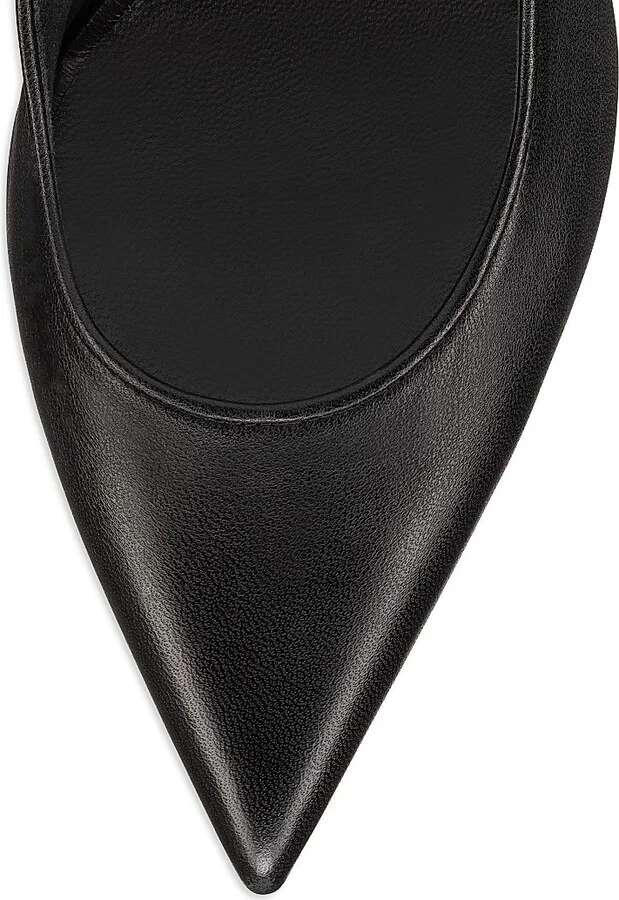 Women's Sporty Kate 55MM Leather Slingback Pumps - Black - Size 5 - Image 4