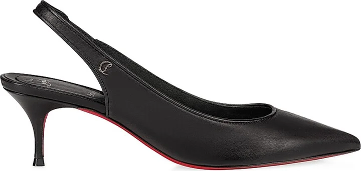 Women's Sporty Kate 55MM Leather Slingback Pumps - Black - Size 5