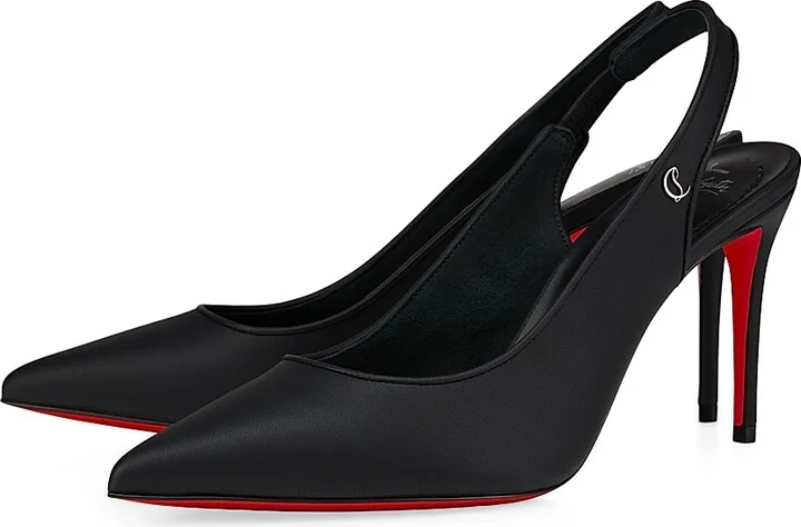 Women's Sporty Kate 85MM Leather Slingback Pumps - Black - Size 10.5 - Image 2