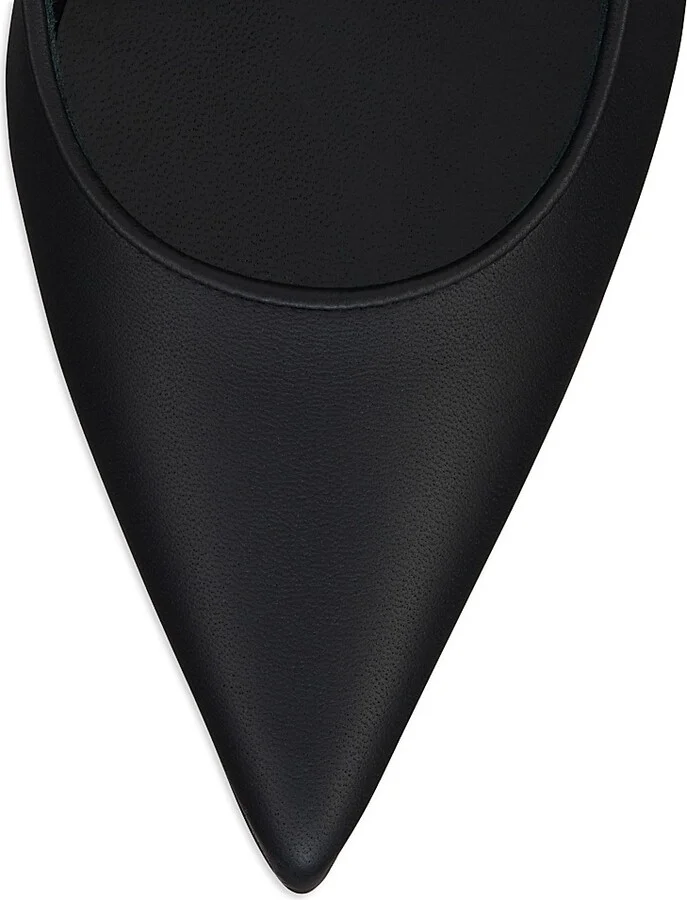 Women's Sporty Kate 85MM Leather Slingback Pumps - Black - Size 10.5 - Image 4
