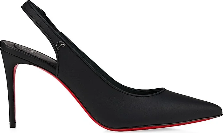 Women's Sporty Kate 85MM Leather Slingback Pumps - Black - Size 10.5