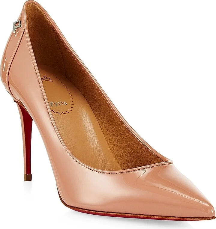 Women's Sporty Kate 85MM Patent Leather Pumps - Beige - Size 8 - Image 2