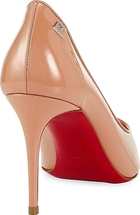 Women's Sporty Kate 85MM Patent Leather Pumps - Beige - Size 8 - Image 3