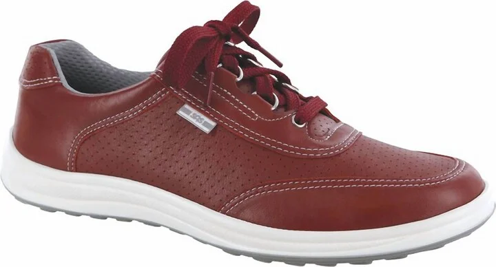 Women's Sporty Lux Lace Up Sneaker In Ruby Perf