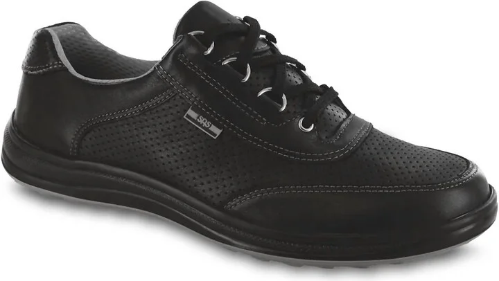 Women's Sporty Lux Sneaker - Medium In Black Perf