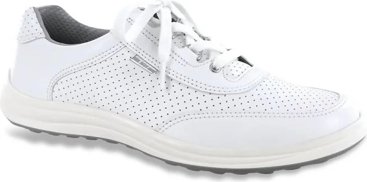 Women's Sporty Lux Sneaker - Medium In White Perf