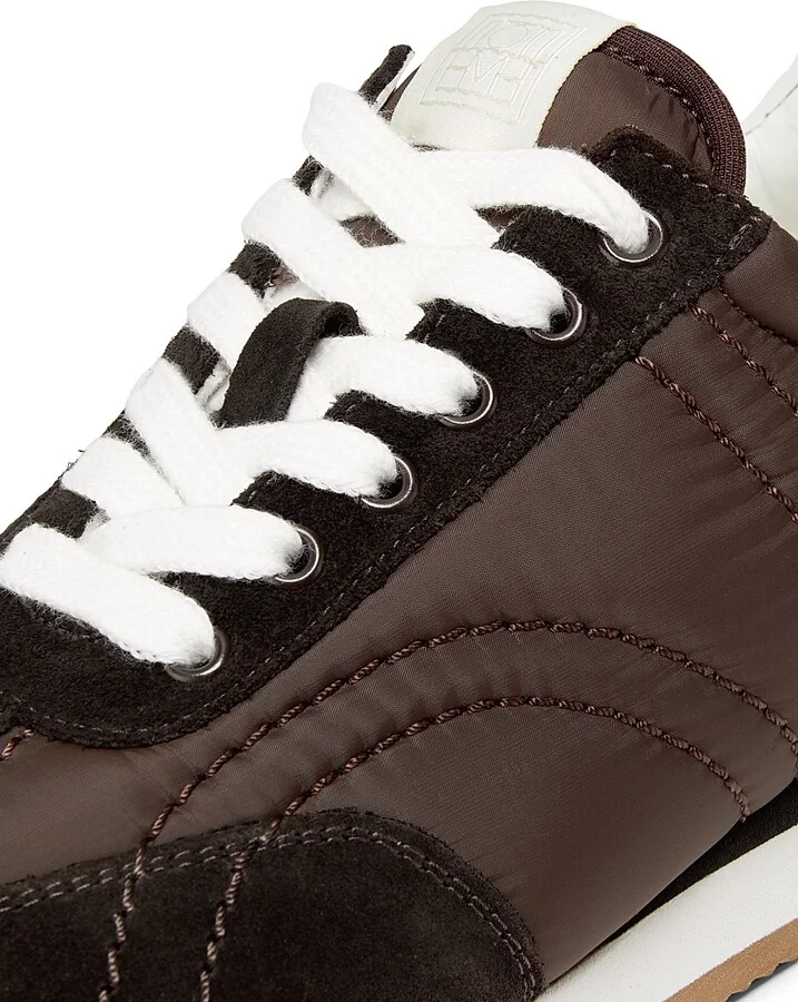 Women's Sporty Monogram-Quilted Low-Top Sneakers - Espresso - Size 5 - Image 5
