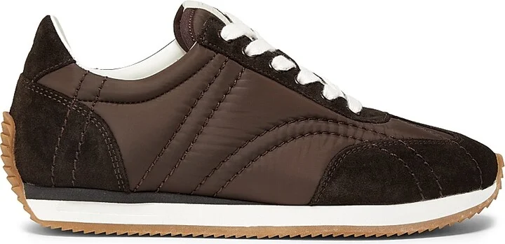 Women's Sporty Monogram-Quilted Low-Top Sneakers - Espresso - Size 5