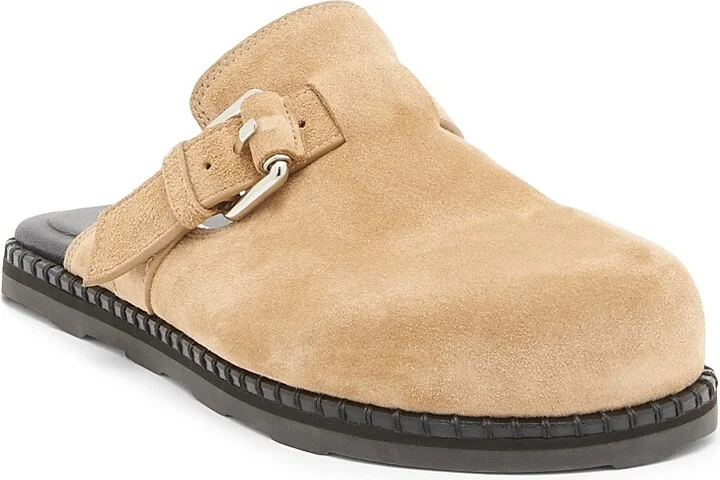 Women's Sporty Suede Mules - Beige - Size 5 - Image 2