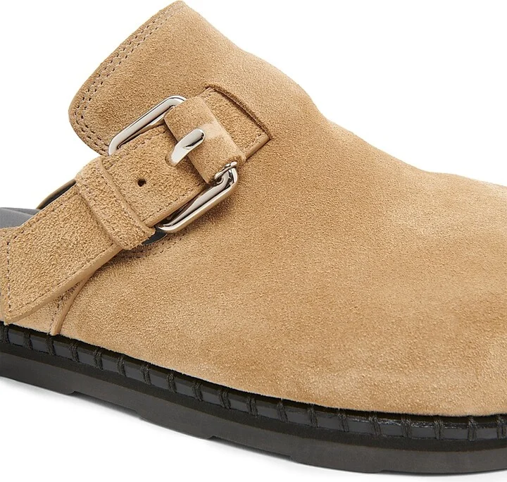 Women's Sporty Suede Mules - Beige - Size 5 - Image 5