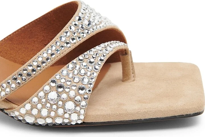 Women's Spur 48MM Hotfix-Embellished Sandals - Desert - Size 6 - Image 5