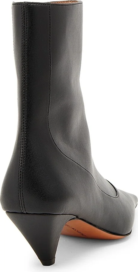 Women's Spur 50MM Kitten Heel Ankle Boots - Black - Size 5 - Image 3
