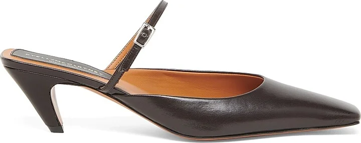 Women's Spur 50MM Kitten-Heel Mules - Black - Size 6